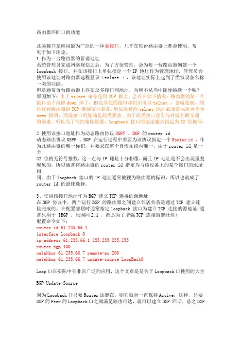 环回口功能