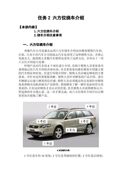 任务2 六方位绕车介绍