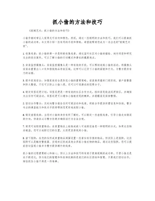 抓小偷的方法和技巧