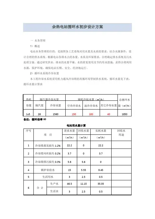 循环水方案