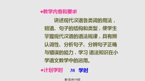 现代汉语语法PPT课件