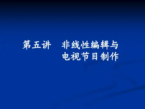 非线性编辑与电视节目制作