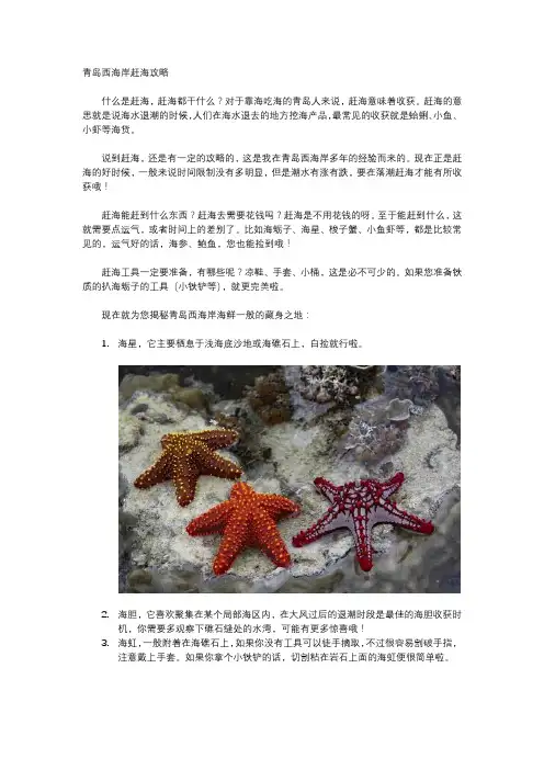 青岛西海岸赶海必去景点