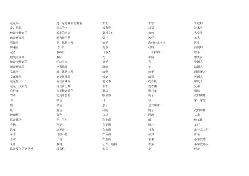 简明法语教程1-240个单词的中文