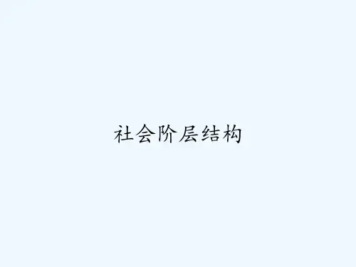 社会阶层结构ppt