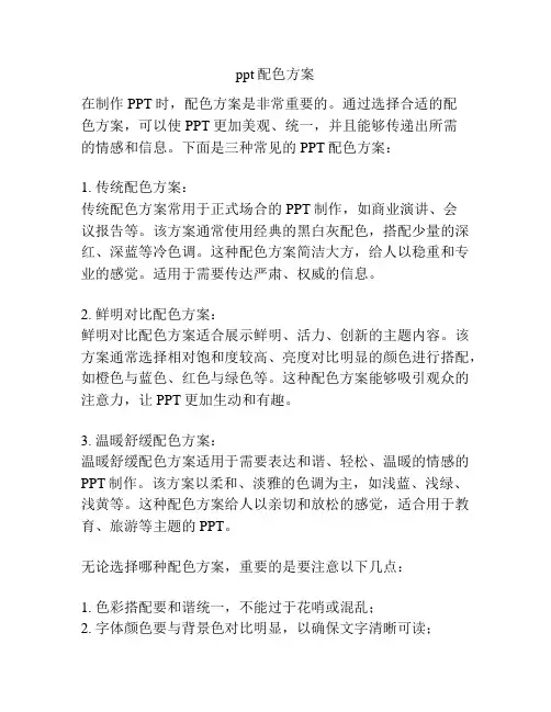 ppt配色方案