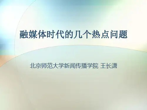 融媒体时代的几个热点问题ppt课件