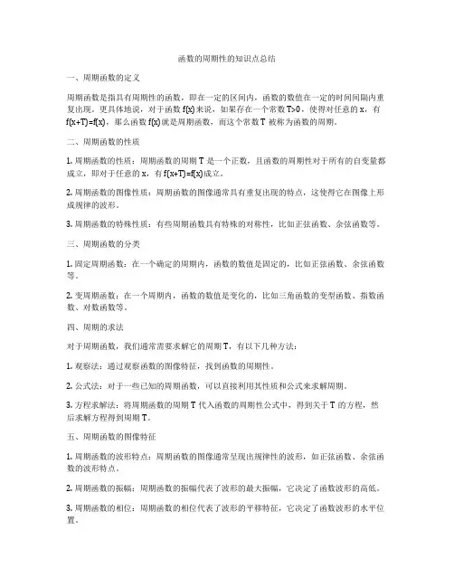 函数的周期性的知识点总结