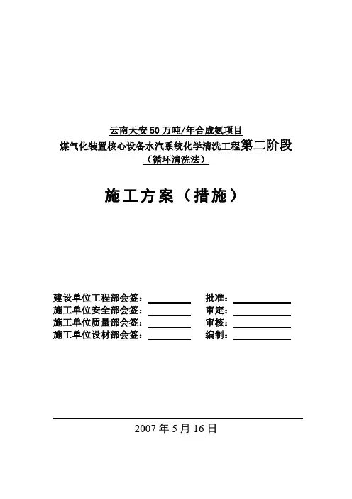 化学清洗施工方案
