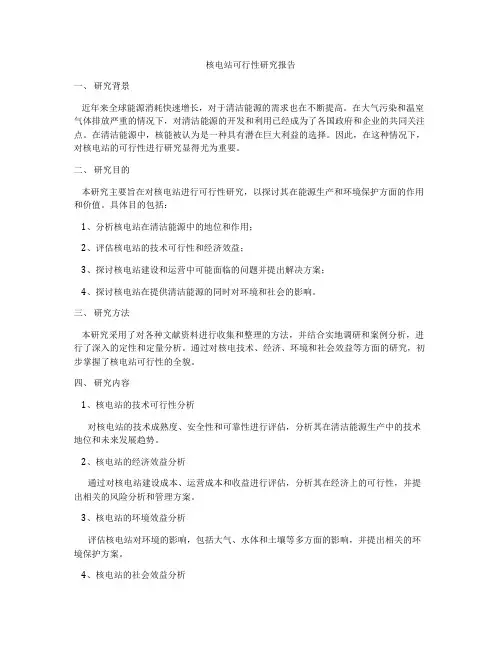 核电站可行性研究报告