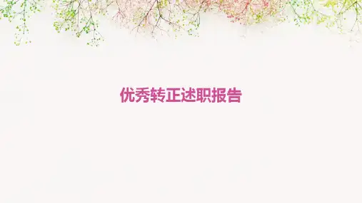 优秀转正述职报告PPT