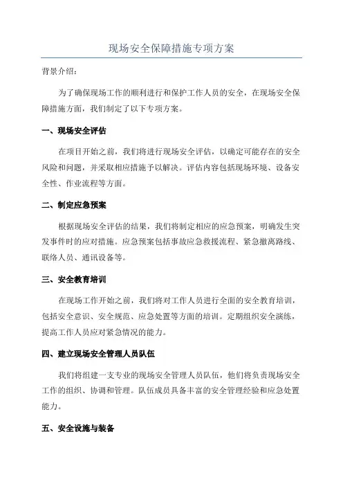 现场安全保障措施专项方案
