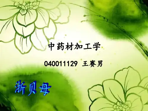 中药材加工学