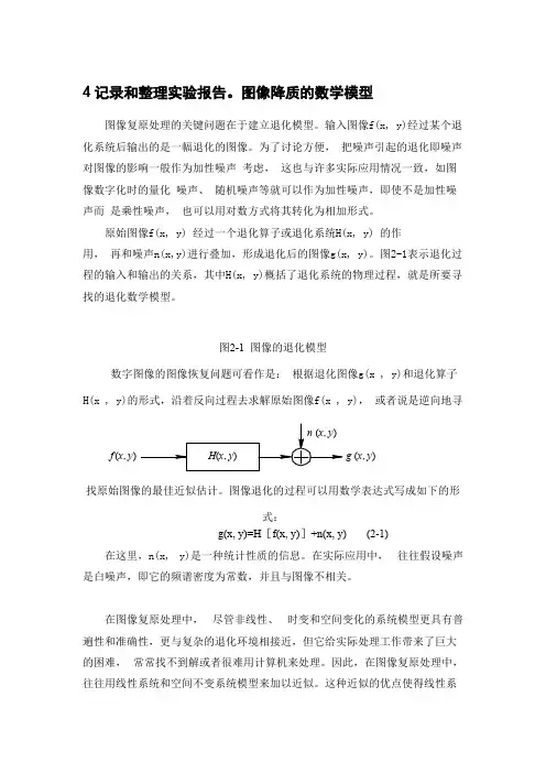 图像退化图像复原