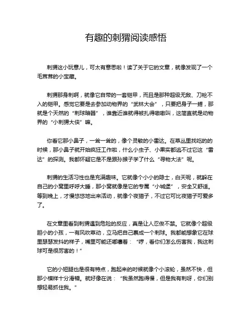 有趣的刺猬阅读感悟