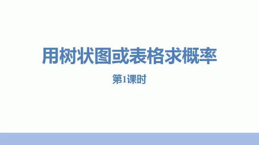 《用树状图或表格求概率》概率的进一步认识PPT课件(第1课时)