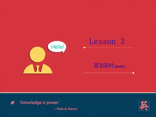四年级英语 lesson 3 is this your bag(第3课时) 科普小学四年级英语
