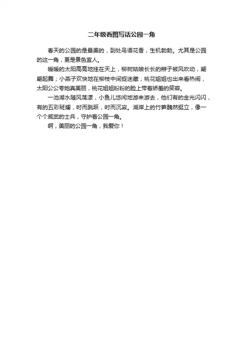 二年级看图写话公园一角
