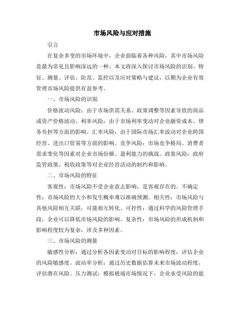 市场风险与应对措施