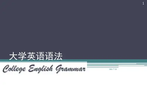 大学英语语法分析PPT课件