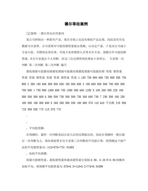 德尔菲法案例