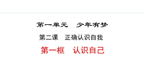 《认识自己》正确认识自我PPT课件