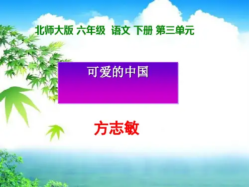 《可爱的中国》PPT课件