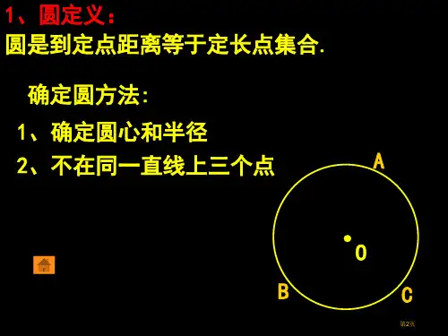 数学圆复习鲁教版九年级上市公开课一等奖省优质课获奖课件