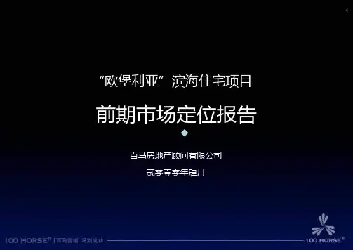 滨海县欧堡利亚滨海住宅项目前期市场定位