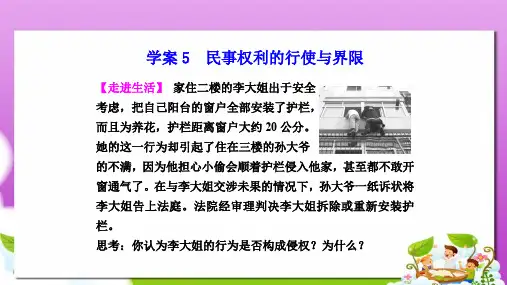 人教版高中政治选修5专题二《民事权利的行使与界限》ppt课件