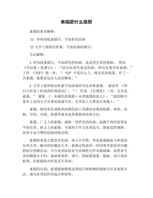 素描是什么意思