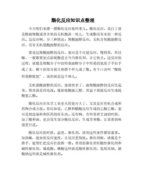 酯化反应知识点