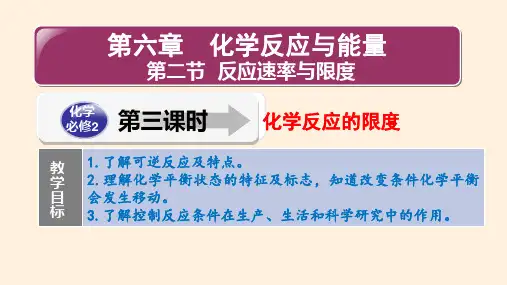 【高中化学】第3课时化学反应的限度 2022-2023学年下学期高一化学人教版(2019)必修第二册