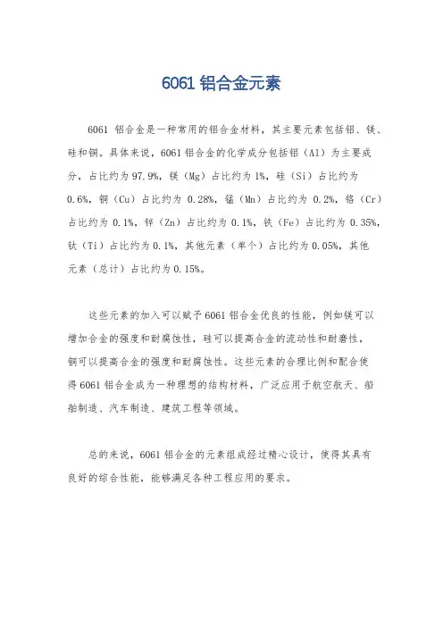 6061铝合金元素