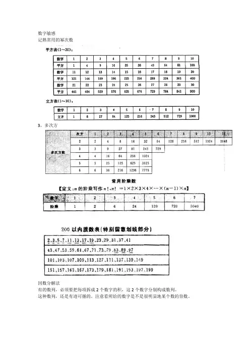 数字推理状元笔记