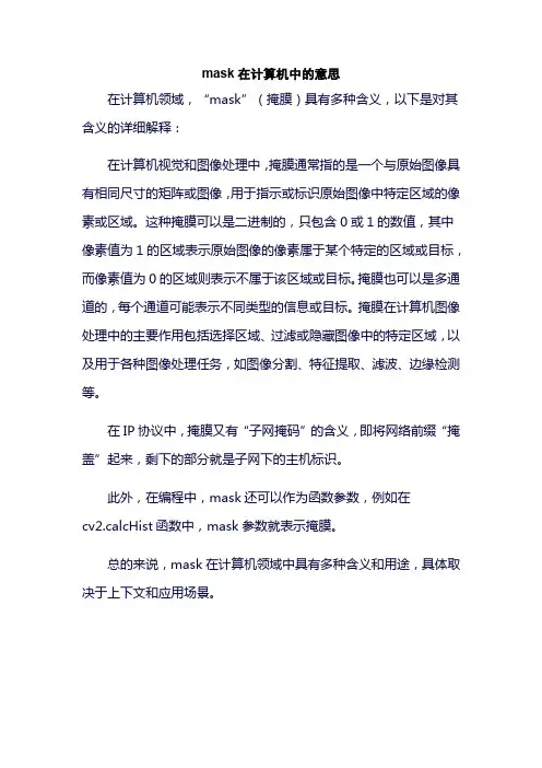 mask在计算机中的意思