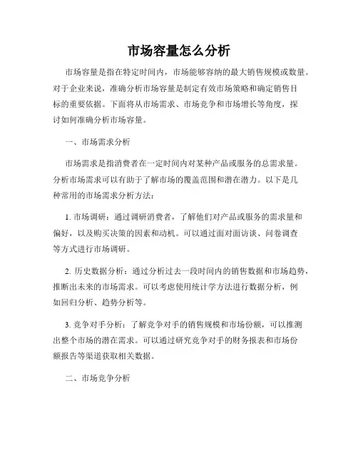 市场容量怎么分析