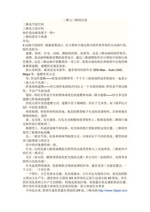 AUto CAD 二维与三维的区别