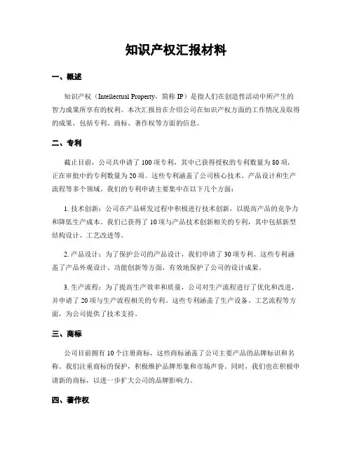 知识产权汇报材料