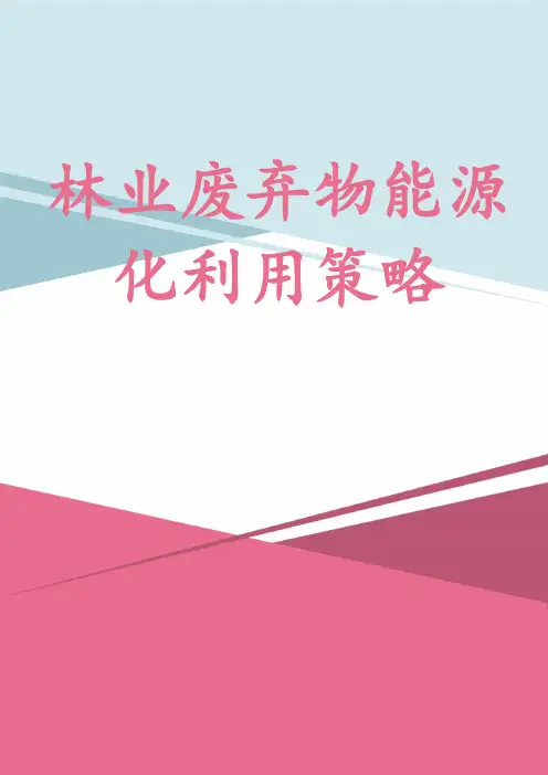 林业废弃物能源化利用策略