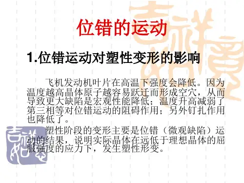 位错的运动
