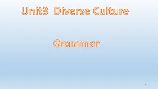 人教版高中英语必修第三册Unit3 Grammar课件
