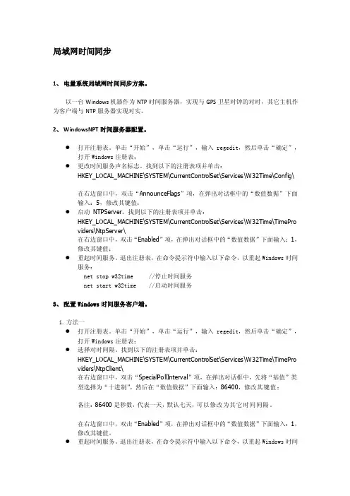 [整理版]HP-UNIX和Windows局域网时间同步