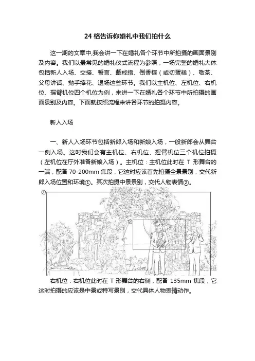 24格告诉你婚礼中我们拍什么