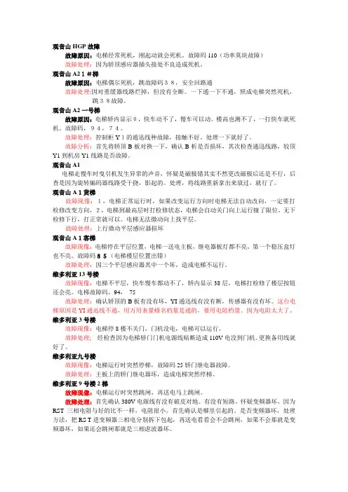 HGP故障分析