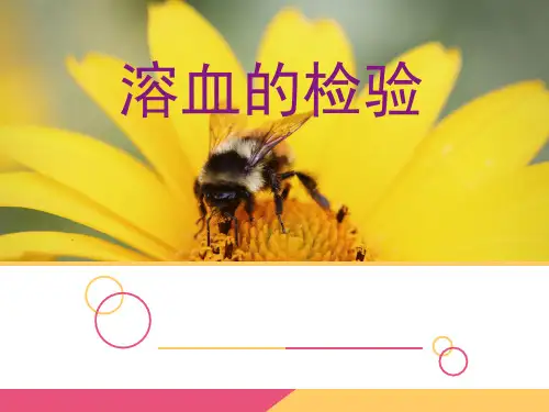 临床血液学检验：溶血的检验