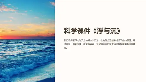 科学课件《浮与沉》