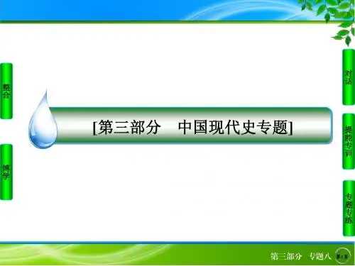 高考历史 专题精讲：专题八 改革开放新时期——改革开放后中国社会的沧桑巨变(121张ppt)