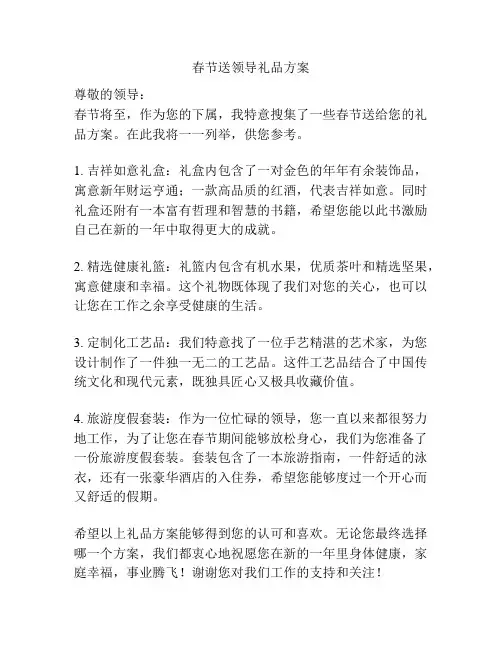 春节送领导礼品方案
