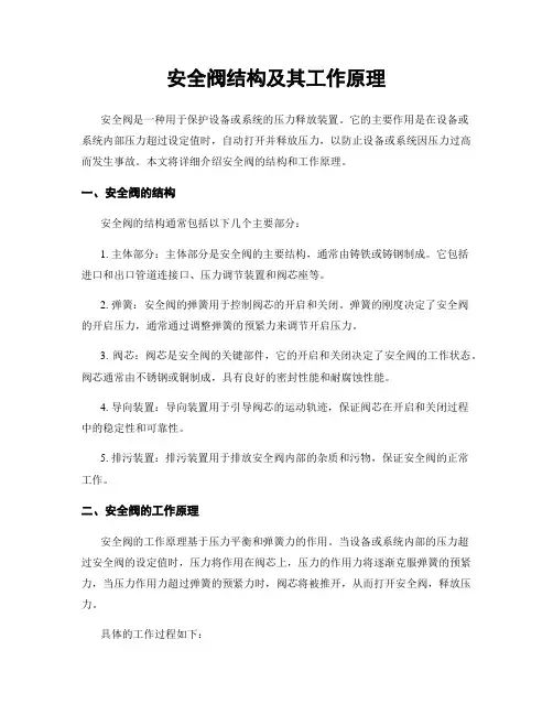 安全阀结构及其工作原理